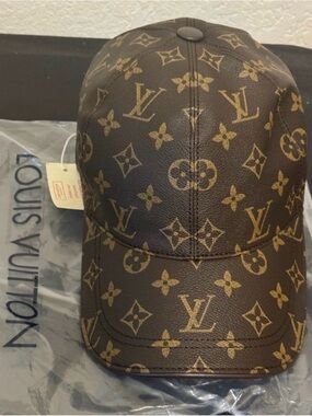 Louis Vuitton Monogram Canvas Baseball Cap in Brown and Gold
